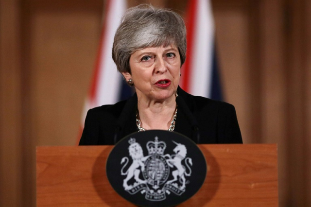 in her letter may said she wanted to make sure that britain left the bloc after 46 years in an orderly manner photo afp