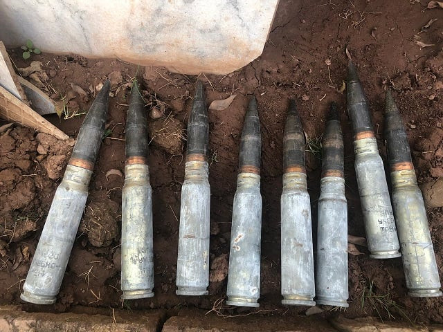 a photo of the ammunition recovered near prime minister imran khan 039 s bani gala residence on friday april 5 2019 photo express a photo of the ammunition recovered near prime minister imran khan 039 s bani gala residence on friday april 5 2019 photo express
