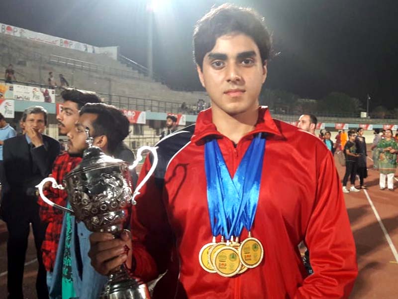 lahore boy also declared best athlete and fastest swimmer of the competition photo express