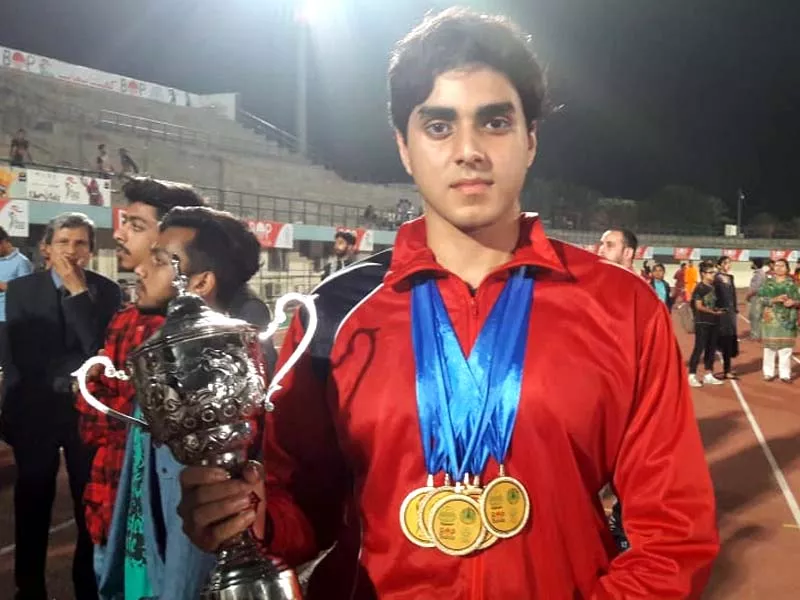 lahore boy also declared best athlete and fastest swimmer of the competition photo express lahore boy also declared best athlete and fastest swimmer of the competition photo express