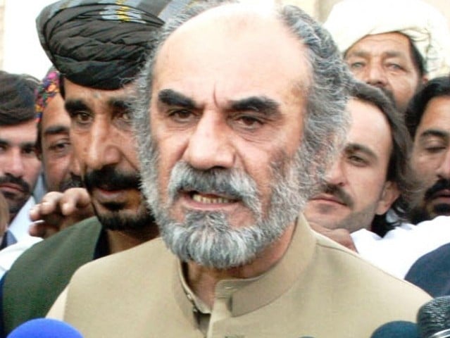 former chief minister of balochistan nawab aslam raisani photo banaras khan express file