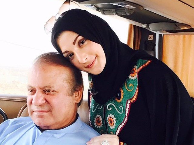 maryam with three time prime minister nawaz sharif photo file