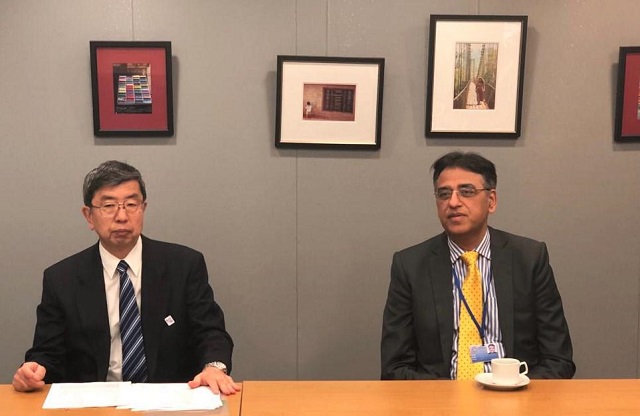 finance minister asad umar met with asian development bank president takehiko nakao photo express