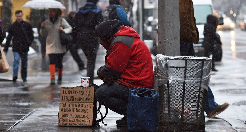 file photo of a homeless man photo afp