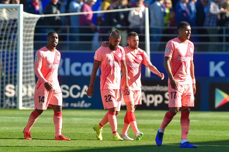 like pique luis suarez was also banned while rakitic busquets and lenglet were among those rested photo afp