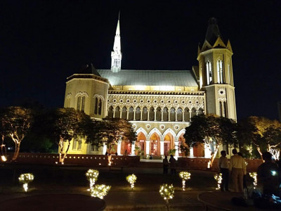 restoration of frere hall begins even as sindh govt cries foul