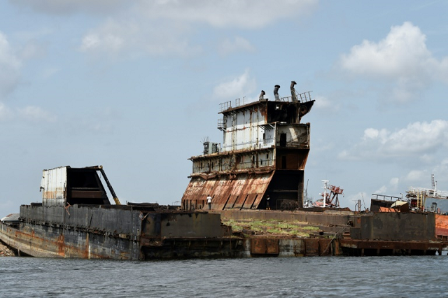 graveyard dozens of shipwrecks and abandoned barges litter the lagos waterways photo afp graveyard dozens of shipwrecks and abandoned barges litter the lagos waterways photo afp