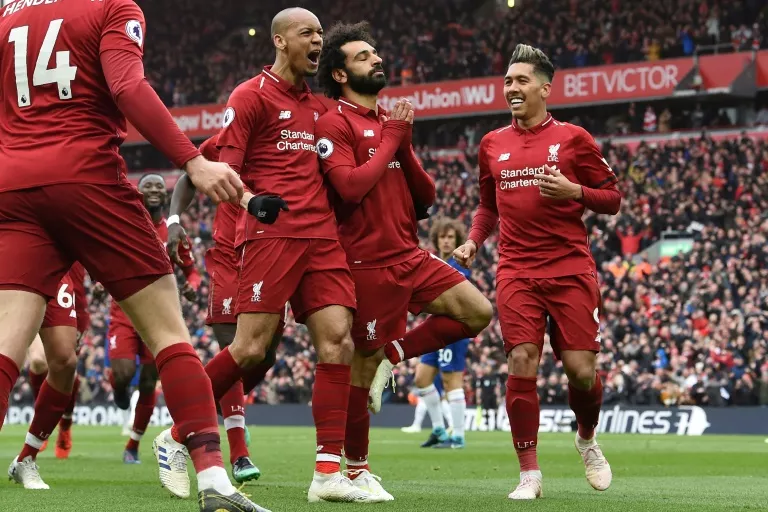 any liverpool nerves had been wiped away by jubilant celebrations and soon after salah blew the roof off anfield with a moment of pure genius photo afp any liverpool nerves had been wiped away by jubilant celebrations and soon after salah blew the roof off anfield with a moment of pure genius photo afp