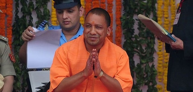 yogi adityanath c uttar pradesh 039 s new chief minister attends his swearing in ceremony in lucknow on march 19 2017 photo afp file