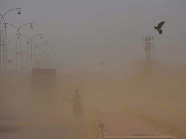 during the event of dust storms mud particles get mixed with the air and pollute the atmosphere photo file