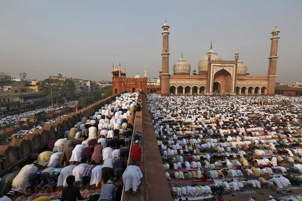 in this file photo muslims offer eidul azha prayers at the jama masjid grand mosque in the old quarters of delhi photo reuters