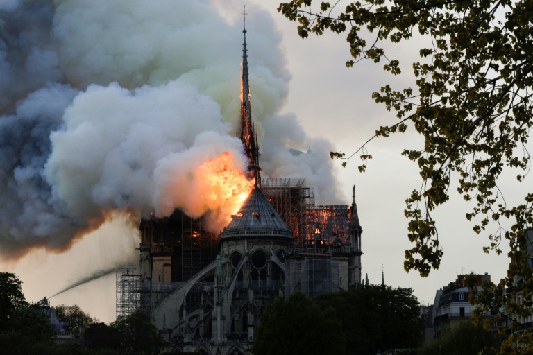 fire at notre dame cathedral photo afp