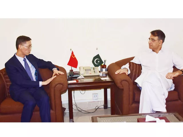 chinese ambassador to pakistan yao jing called on finance minister asad umar at islamabad on tuesday photo pid chinese ambassador to pakistan yao jing called on finance minister asad umar at islamabad on tuesday photo pid