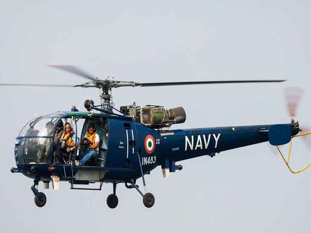indian navy helicopter ditched in arabian sea