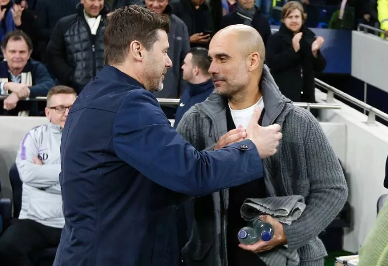 it is a tie with special meaning for pochettino and guardiola after they and several of their backroom staffs became friends during their time managing espanyol and barcelona respectively photo afp it is a tie with special meaning for pochettino and guardiola after they and several of their backroom staffs became friends during their time managing espanyol and barcelona respectively photo afp