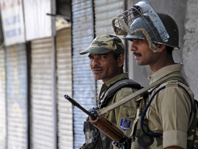 srinagar remains a virtual ghost town barely two voters have turned up in the first two hours photo afp file