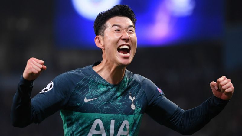 in one of the most dramatic matches in champions league history son scored twice in the space of three minutes early in the first half to give tottenham a 2 1 lead in the second leg at the etihad stadium photo afp