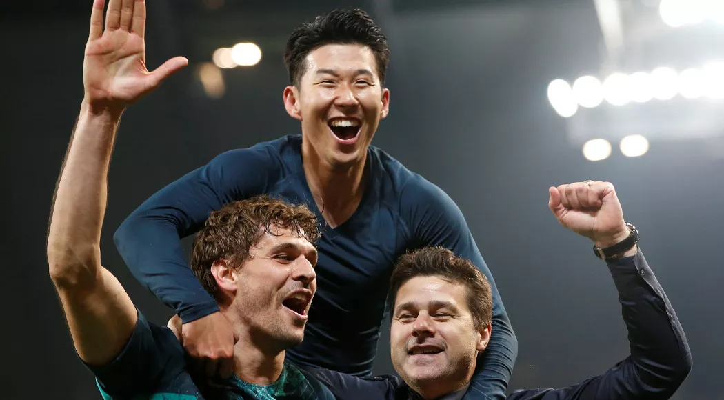 tottenham are in the last four of a european competition for the first time since the 1984 uefa cup because pochettino and no wonder tottenham 039 s jubilant fans chanted pochettino 039 s name loudly as he danced with his players on the pitch at full time photo afp tottenham are in the last four of a european competition for the first time since the 1984 uefa cup because pochettino and no wonder tottenham 039 s jubilant fans chanted pochettino 039 s name loudly as he danced with his players on the pitch at full time photo afp