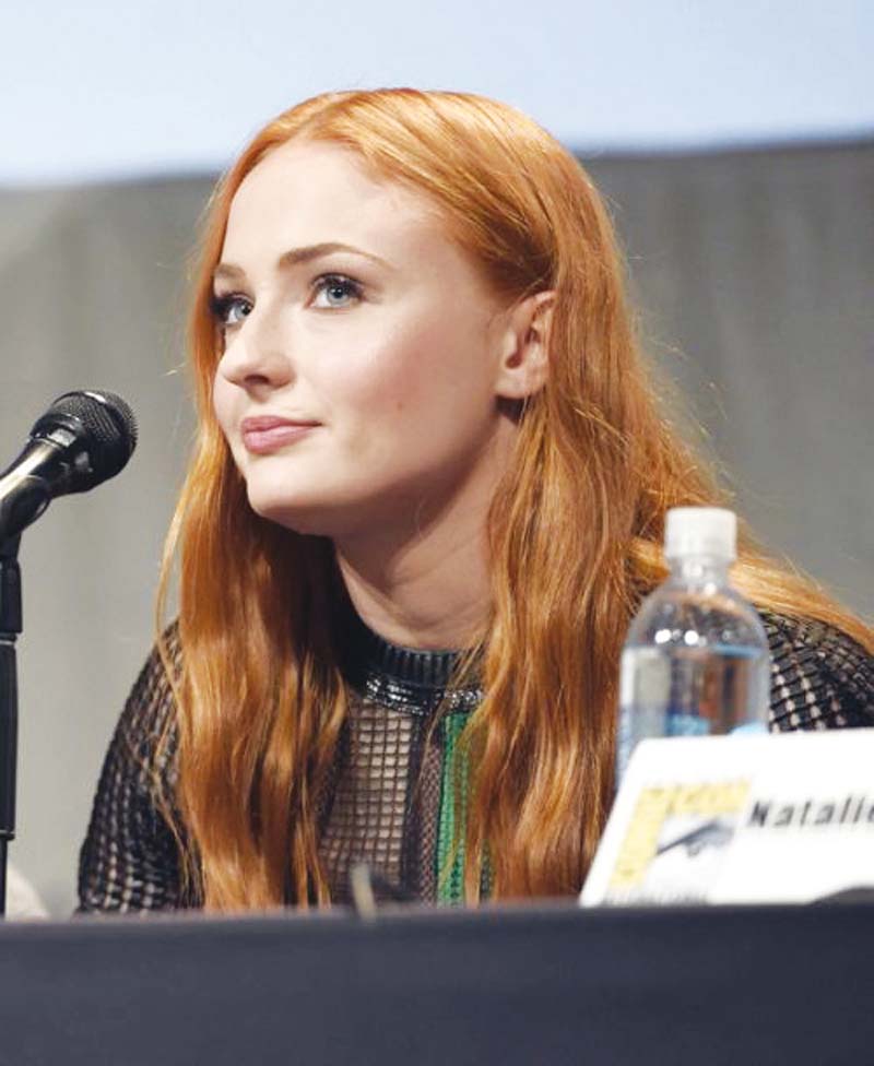 sophie turner who plays sansa stark was among the panelists at comic con photo file