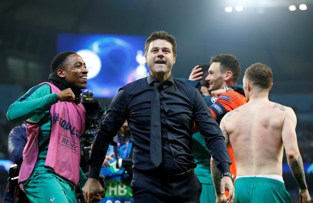 pochettino said he had gone through a wild mix of emotions during the final moments as four words flashed up on the big screen   quot no goal var offiside quot   confirmed that sterling 039 s goal had been over turned photo reuters