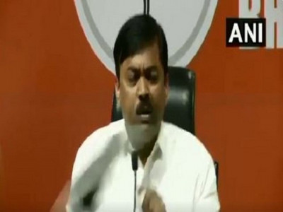 shoe thrown at bjp mp during press conference shoe thrown at bjp mp during press conference