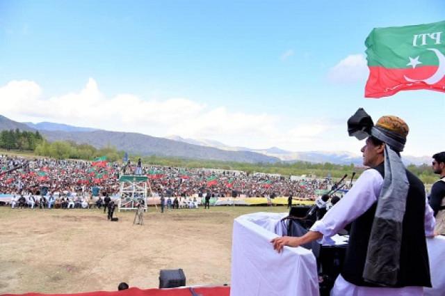 prime minister imran khan addresses rally in orakzai photo pti prime minister imran khan addresses rally in orakzai photo pti