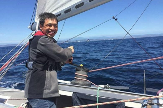 mitsuhiro iwamoto who lost his sight at the age of 16 made the voyage to raise funds for charity including efforts to prevent blinding diseases photo mitsuhiro iwamoto facebook