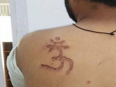 muslim prisoner branded with om symbol in india