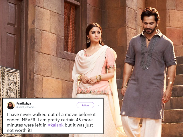 fans walk out of theatres as kalank fails to impress fans walk out of theatres as kalank fails to impress