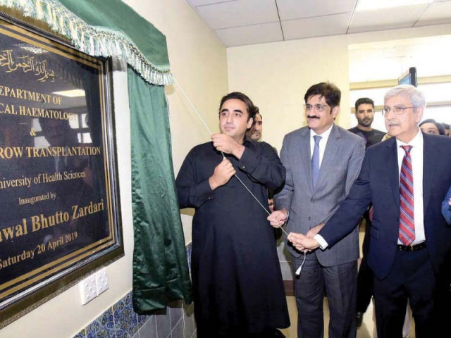 ppp chairperson bilawal bhutto zardari along with cm murad ali shah and duhs vc saeed qureshi inaugurates bone marrow transplantation unit and department of clinical haematology at duhs on saturday photo app ppp chairperson bilawal bhutto zardari along with cm murad ali shah and duhs vc saeed qureshi inaugurates bone marrow transplantation unit and department of clinical haematology at duhs on saturday photo app