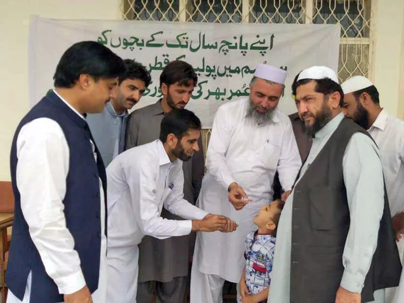 a child is administered polio vaccine at the start of inoculation drive in lakki marwat on saturday photo express a child is administered polio vaccine at the start of inoculation drive in lakki marwat on saturday photo express