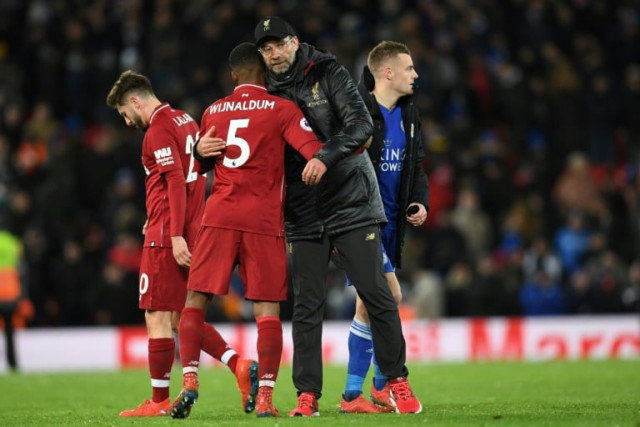 liverpool and manchester city refuse to cede ground in statistically the greatest premier league title race of all time photo afp liverpool and manchester city refuse to cede ground in statistically the greatest premier league title race of all time photo afp