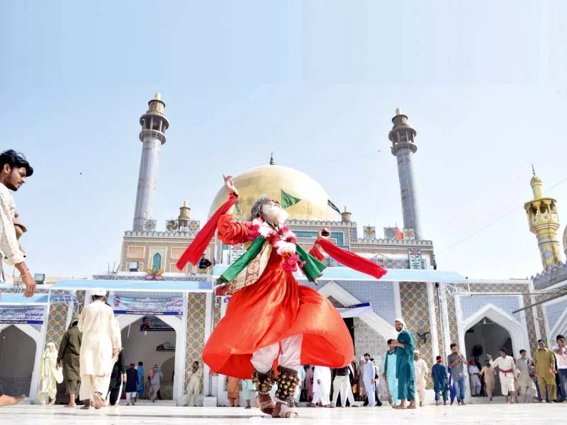 a multitude of devotees waded through the narrow streets of the town to reach the shrine to offer prayers and later indulge in dance and music when the dhamal started after sunset photos inp app