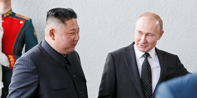 north korean leader kim jong un and russian president vladimir putin meet for the first time on thursday they held meetings at the far eastern federal university campus at russky island off vladivostok russia photo reuters