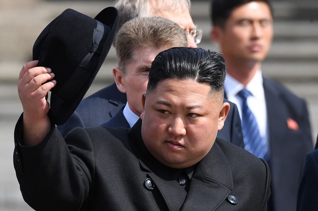 north korean leader kim jong un attends a ceremony upon his departure from russia at the railway station in the far eastern russian port of vladivostok on april 26 2019 photo afp