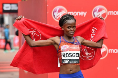kenya s kosgei wins women s london marathon kenya s kosgei wins women s london marathon