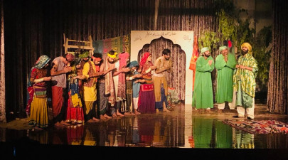 lahore s swanng theatre revived with ajoka s kala meda bhes