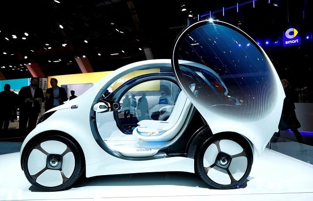 a smart concept autonomous car vision eq fortwo model is pictured at brussels motor show belgium january 18 2019 photo reuters a smart concept autonomous car vision eq fortwo model is pictured at brussels motor show belgium january 18 2019 photo reuters