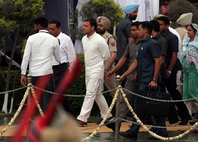 rahul gandhi president of india 039 s main opposition congress party addresses his party 039 s supporters during a public meeting in gandhinagar gujarat india march 12 2019 photo reuters