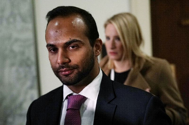 former trump campaign adviser george papadopoulos pictured in 2018 pleaded guilty to lying to the fbi photo afp