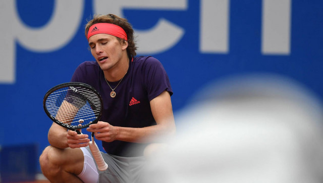 the reigning atp finals champion zverev suffered his first defeat in ten games on the munich clay photo afp