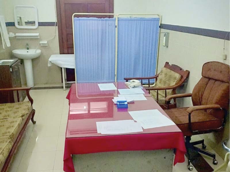 view of an empty opd clinic at holy family hospital during doctors strike photo express