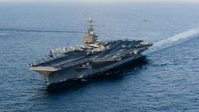 this january 19 2012 image provided by the us navy shows the nimitz class aircraft carrier uss abraham lincoln cvn 72 transiting the arabian sea photo afp