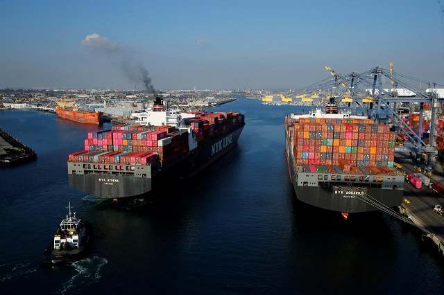 a container ship arrives at yusen terminals yti on terminal island at the port of los angeles in los angeles california us january 30 2019 photo reuters a container ship arrives at yusen terminals yti on terminal island at the port of los angeles in los angeles california us january 30 2019 photo reuters
