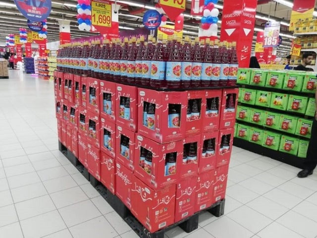 rooh afza being sold at a super market rooh afza being sold at a super market