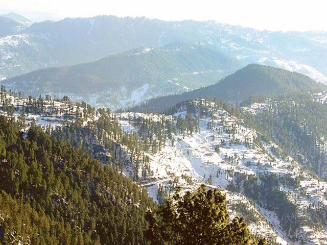 a view of the hills leading to bhurban photo file