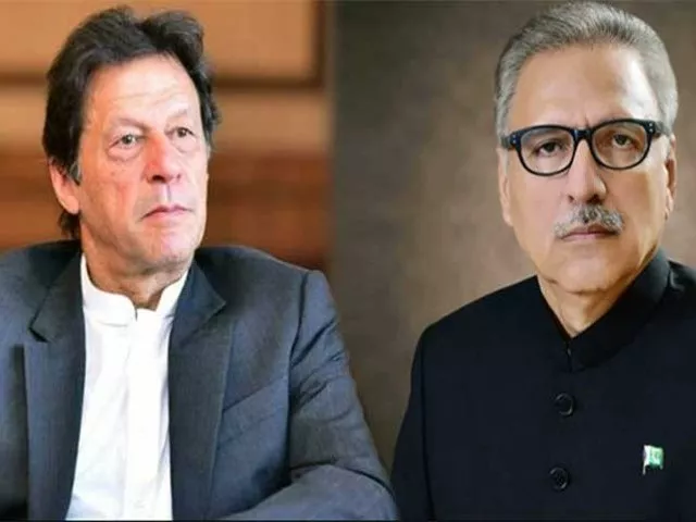 prime minister imran khan president arif alvi photo radio pakistan prime minister imran khan president arif alvi photo radio pakistan