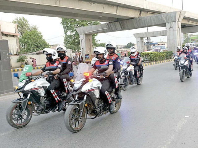 police hold flag march in rawalpindi photo app