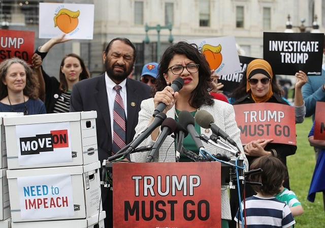 rep rashida tlaib d mi speaks during an event with activist groups to deliver over ten million petition signatures to congress urging the us house of representatives to start impeachment proceedings against president donald trump on capitol hill may 9 2019 in washington dc photo afp rep rashida tlaib d mi speaks during an event with activist groups to deliver over ten million petition signatures to congress urging the us house of representatives to start impeachment proceedings against president donald trump on capitol hill may 9 2019 in washington dc photo afp