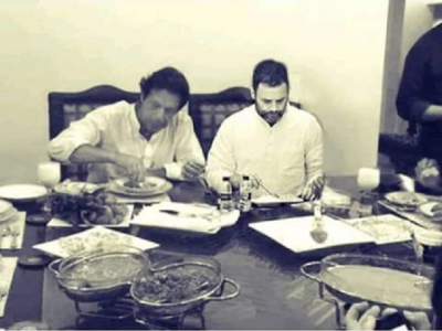 no this is not a real photo of india s rahul gandhi with pm imran no this is not a real photo of india s rahul gandhi with pm imran